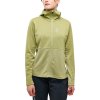 Dámská mikina Haglöfs Lark Mid Hood - světle zelená (Velikost S)