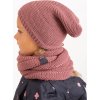 Dětská čepice pletená UNUO Warm, Starorůžová (Velikost S (45 - 48 cm))