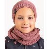 Dětská čepice pletená UNUO Warm, Starorůžová (Velikost S (45 - 48 cm))