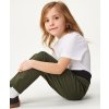 Dětské softshellové kalhoty UNUO s fleecem pružné Sporty, Khaki (Velikost 98/104)