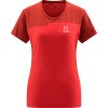 Dámské bavlněné triko Haglöfs ROC Grip - červená (Velikost XS)