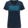 Dámské bavlněné triko Haglöfs Trad Print - modrá (Velikost XS)