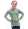 Juniorské merino triko SENSOR Df Logo Up basil green (Barva zelená, Velikost 140)