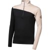 Pánská merino mikina SENSOR Extreme up černá/almond beige (Velikost XXL, Barva černá)