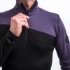Pánská merino mikina SENSOR Extreme up černá/grape purple (Velikost M, Barva černá)