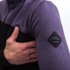 Pánská merino mikina SENSOR Extreme up černá/grape purple (Velikost M, Barva černá)