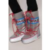Dámské zimní boty MOON BOOT MB ICON SPACE RACING-HF04 SILVER/BLUE/RED (Velikost 35/38)