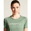 Dámské funkční triko CRAFT CORE Essence Logo - zelená (Velikost XS)