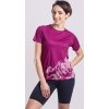 Dámské sportovní tričko PROGRESS Verticala ostružinová (Velikost S)