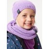 Dětská pletená čepice UNUO Warm, Lila (Velikost S (45 - 48 cm))