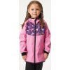 Dětská softshellová bunda UNUO s fleecem Basic, Růžová, Jednorožci (Velikost 86/92)