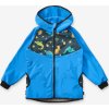 Dětská softshellová bunda UNUO s fleecem Basic, Modrá, Dinosauři (Velikost 86/92)