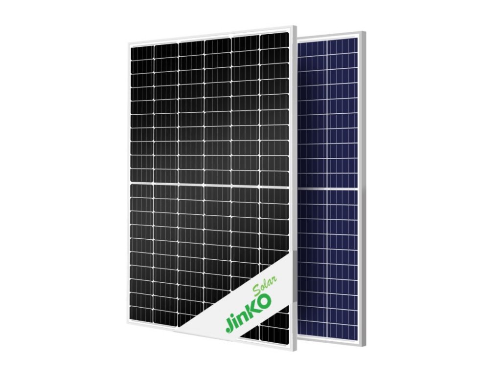 Bifaciální fotovoltaický solární panel Jinko Solar Tiger Neo 72HL4 BDV 575Wp stříbrný rám