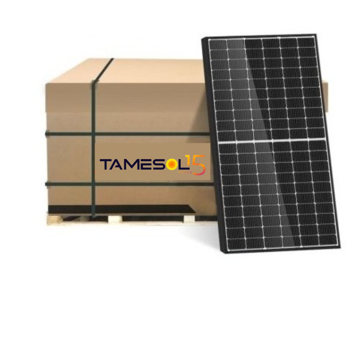 PALETA 31ks, Bifaciální solární panel TAMESOL 700Wp, stříbrný rám