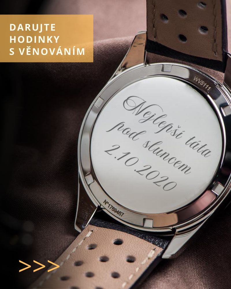Gravírování věnování na hodinky
