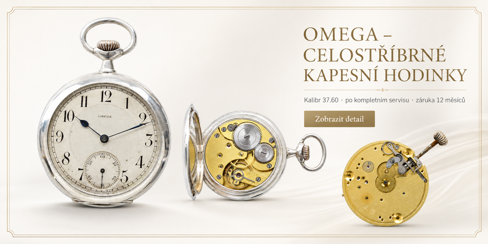 Omega silver pocket watch 37,60