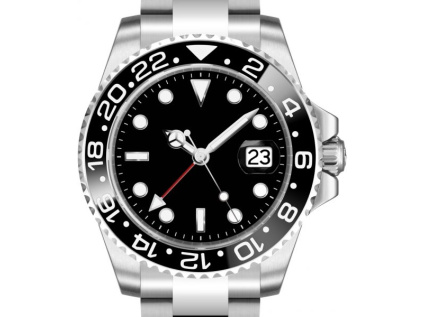 Parnis 3101 Automatic GMT Black-Blue hodinky zeny