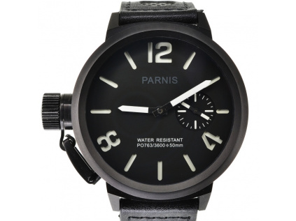 Parnis 3114 PVD Black hodinky pro muze