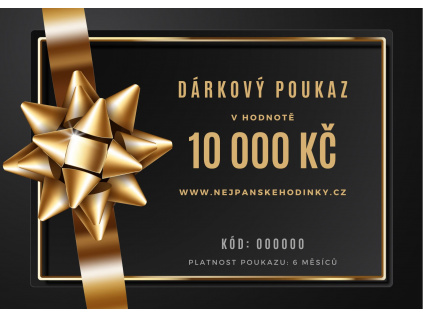 Dárkový poukaz 10 000 Kč