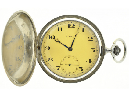 Švýcarské tříplášťové stříbrné kapesní hodinky UNIC 1925-1935