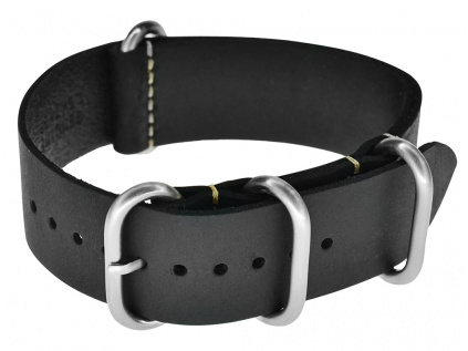 Speciální průvlekový pásek na hodinky ZULU, černý