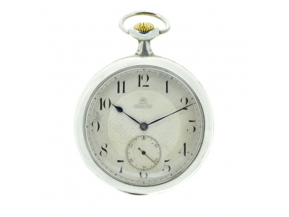 Kompletně renovované stříbrné kapesní hodinky Omega z let 1907-1910