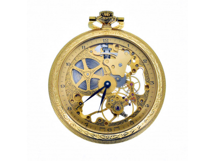 Luxusní švýcarské kapesní skeletové hodinky COLIBRI cca 1980
