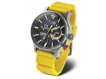 VOSTOK EUROPE Expedition North Pole VS57 595A735 Silicone strap yellow white background small
