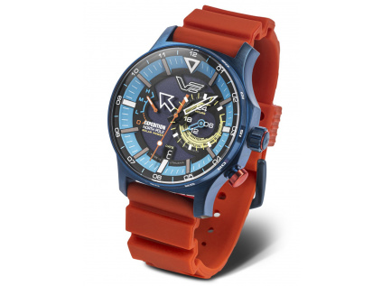 VOSTOK EUROPE Expedition North Pole VS57 595D736 Silicone strap red white background small