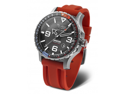 VOSTOK EUROPE Expedition North Pole YN55 597A729 Silicone strap red white background small