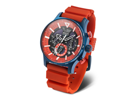 VOSTOK EUROPE Expedition North Pole VR42 595D734 Silicon strap red