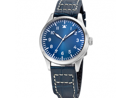 Tisell Watch Pilot Type A Blue 40 mm Hammer crown