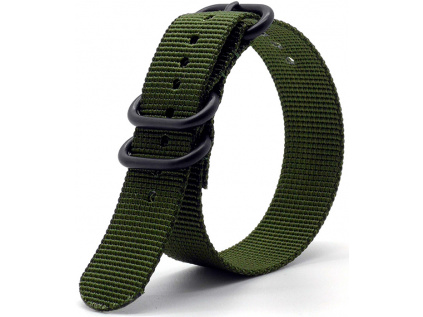 ZULU NATO nylonový zelený řemínek na hodinky