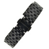 Solid černý lesklý ocelový tah / řemínek / pasek na hodinky  kvalitní řemínek na hodinky  PVD