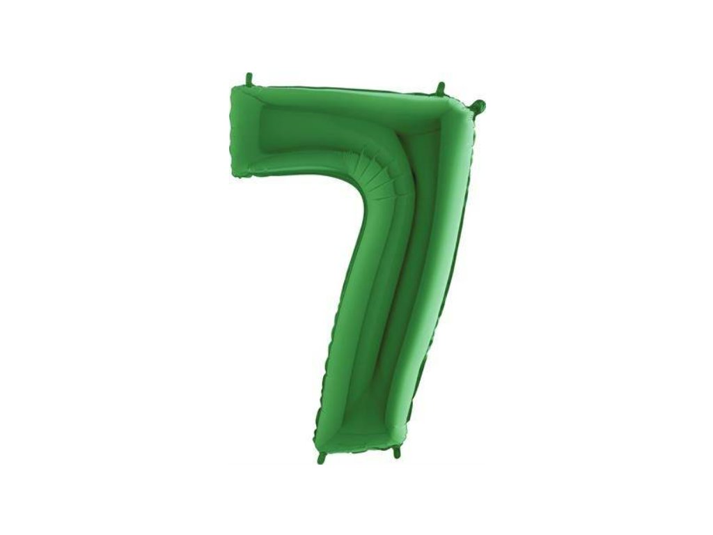 1312 foliovy balon zeleny cislice 7 cislice 7 zelena 76 cm