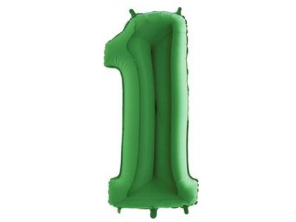 1303 foliovy balon zeleny cislice 1 cislice 1 zelena 76 cm