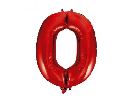 901 foliovy balonek cervena nula produkty na party