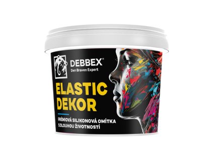 Prémiová silikonová omítka ELASTIC DEKOR 25 kg kbelík bílá (Barva bílá, Velikost 25 kg)
