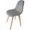Sametová židle Montreal světle šedá