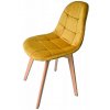 Sametová židle Montreal hořčicová