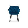 Sametová židle Liverpool modrá