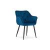 Sametová židle Liverpool modrá