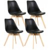 Jídelní židle SCANDI černé 4 ks - skandinávský styl