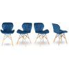 Jídelní židle SKY modré 4 ks - skandinávský styl