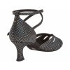 Taneční boty Diamant 141 černá/stříbrná - 5 cm Flare