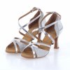 damske tanecni boty Botan BL 49 stribrne 7 5F C