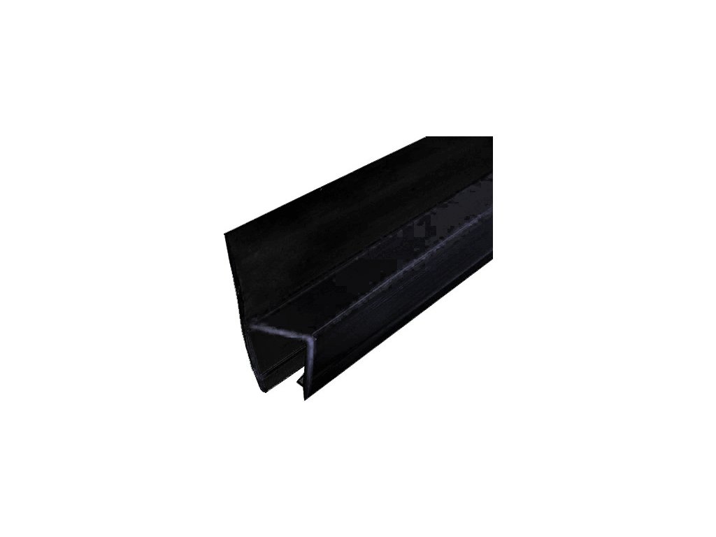 Aplomo Těsnící lišta pro křídlové skleněné dveře Black 4/6, UPH4_6BL