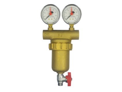 Klum Samočistící filtr mosazný, včetně manometrů 1" - MALGORANI WA204