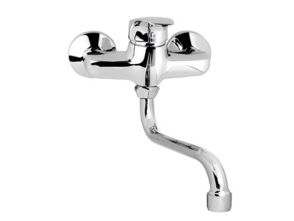 Mereo Dřezová nástěnná baterie , 100 mm, s ramínkem trubkovým ø 18 mm - 200 mm, chrom CB301A01N