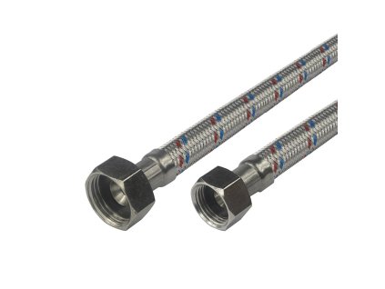 Klum Hadice připojovací nerez 8x12, FxF, 1/2"x3/8", 210 cm CR225C